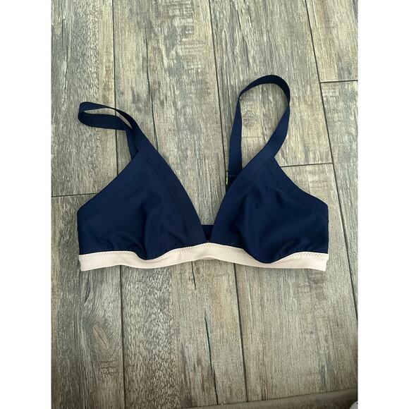 LULULEMON Women's Blue Cream Surf to Sand Booster Bikini Swim Top Size 4 - Picture 4 of 7